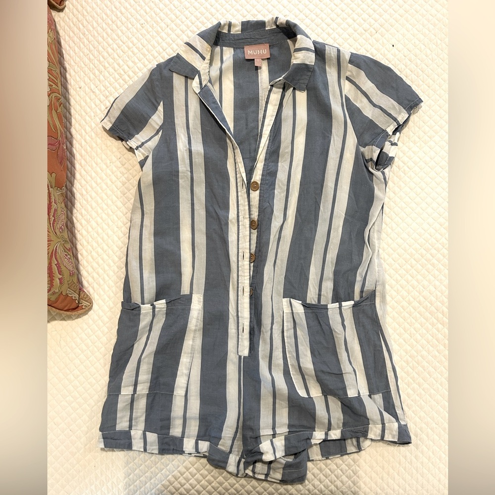 Show Me Your Mumu Striped Romper